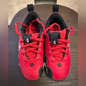 Little Kids red Nike Cleats size 10C